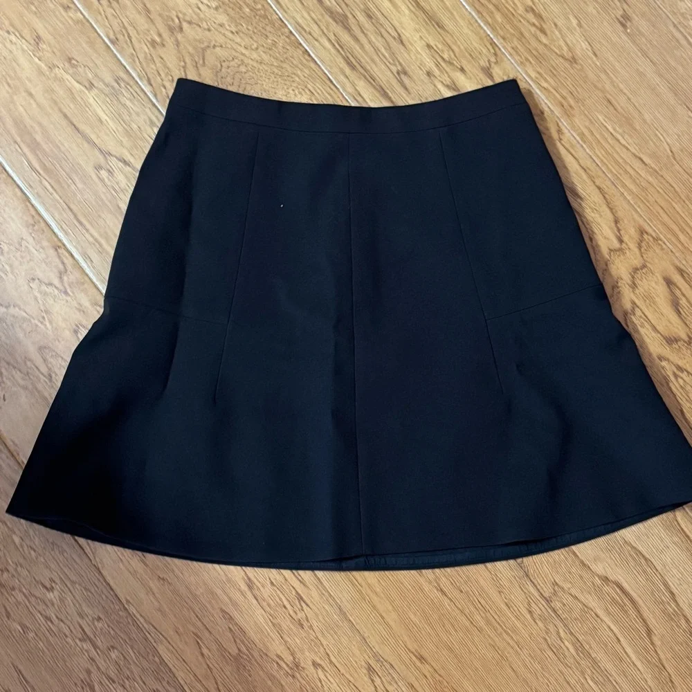 J Crew A Line Mini Skirt Women’s 0 Black Lined Zipper Back Office Career Flirty